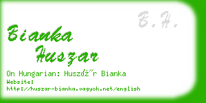 bianka huszar business card